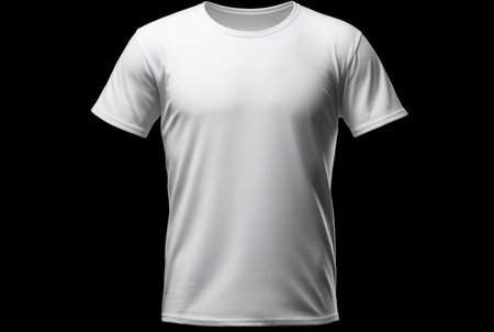 blank white men's t-shirt mockup. generative AIの素材