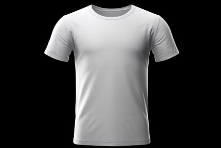 blank white men's t-shirt mockup. generative AIの素材