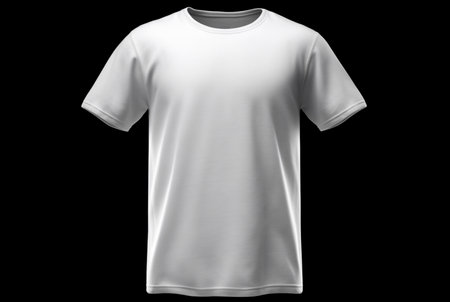 blank white men's t-shirt mockup. generative AIの素材