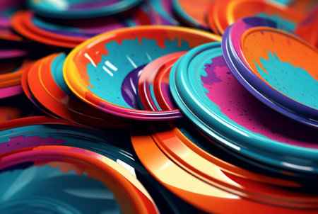 colorful 3d modern abstract background. generative aiの素材