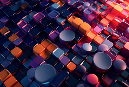 colorful 3d modern abstract background. generative aiの素材