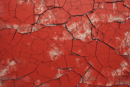 cracked red cement texture background. generative aiの素材