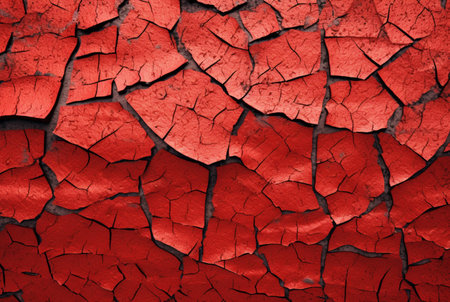 cracked red cement texture background. generative aiの素材