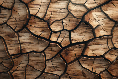 Cracked vintage wood texture background. generative AIの素材