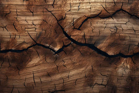 Cracked vintage wood texture background. generative AIの素材