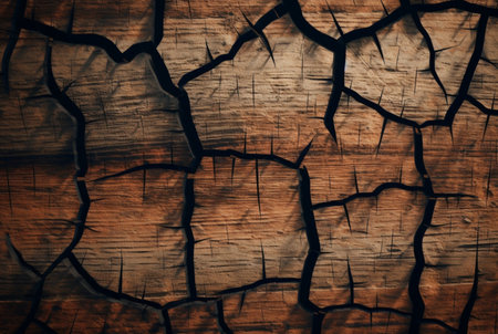 Cracked vintage wood texture background. generative AIの素材