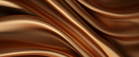 Luxury fabric abstract brown background or fluid waves of grunge silk texture velvet satin or luxury. generative aiの素材