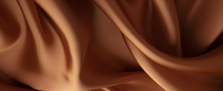 Luxury fabric abstract brown background or fluid waves of grunge silk texture velvet satin or luxury. generative aiの素材