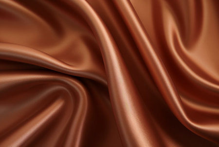 Luxury fabric abstract brown background or fluid waves of grunge silk texture velvet satin or luxury. generative aiの素材