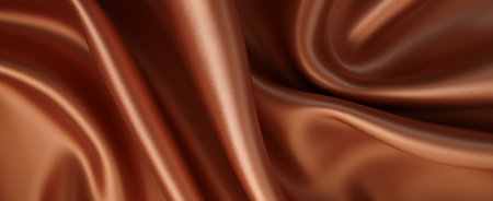 Luxury fabric abstract brown background or fluid waves of grunge silk texture velvet satin or luxury. generative aiの素材