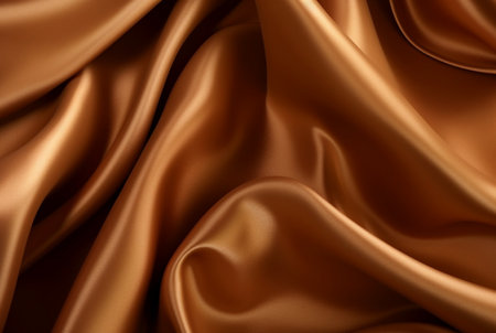 Luxury fabric abstract brown background or fluid waves of grunge silk texture velvet satin or luxury. generative aiの素材