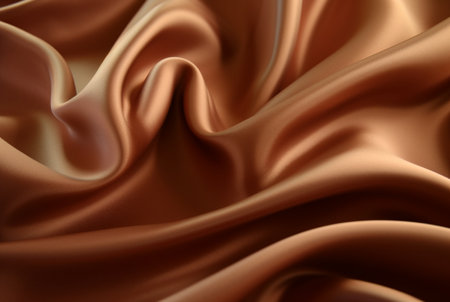Luxury fabric abstract brown background or fluid waves of grunge silk texture velvet satin or luxury. generative aiの素材