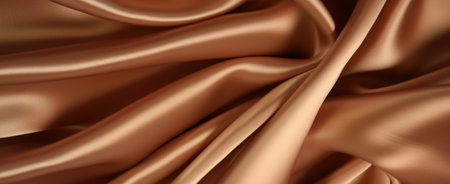 Luxury fabric abstract brown background or fluid waves of grunge silk texture velvet satin or luxury. generative aiの素材