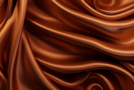 Luxury fabric abstract brown background or fluid waves of grunge silk texture velvet satin or luxury. generative aiの素材