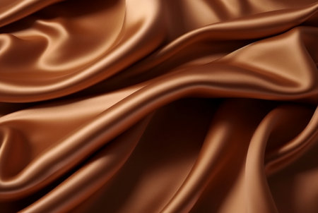 Luxury fabric abstract brown background or fluid waves of grunge silk texture velvet satin or luxury. generative aiの素材