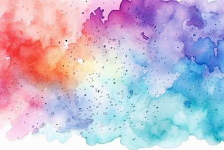 colorful watercolor isolated white background. generative aiiの素材