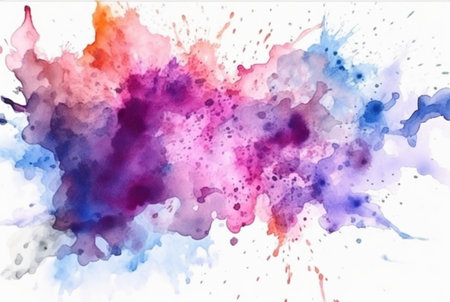 colorful watercolor isolated white background. generative aiiの素材