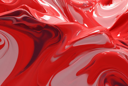 Liquid red paint wavy red liquid abstract background. ai generatorの素材