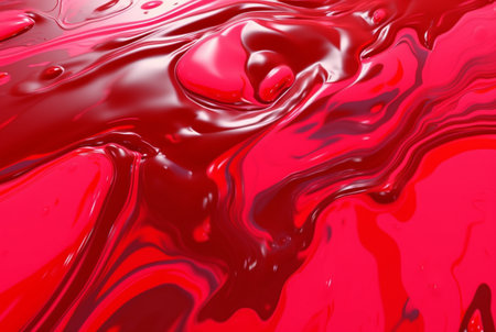 Liquid red paint wavy red liquid abstract background. ai generatorの素材