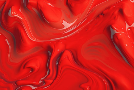 Liquid red paint wavy red liquid abstract background. ai generatorの素材