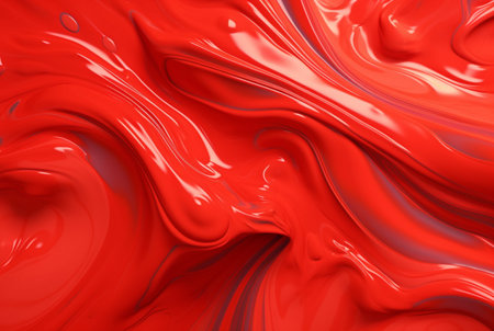 Liquid red paint wavy red liquid abstract background. ai generatorの素材