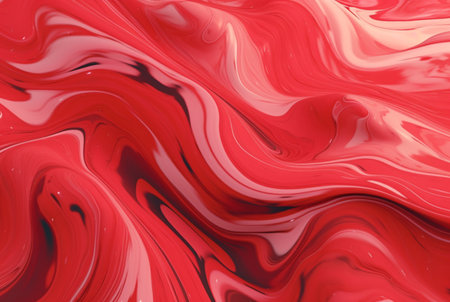 Liquid red paint wavy red liquid abstract background. ai generatorの素材