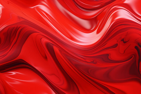 Liquid red paint wavy red liquid abstract background. ai generatorの素材