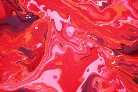 Liquid red paint wavy red liquid abstract background. ai generatorの素材