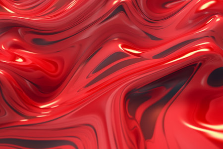 Liquid red paint wavy red liquid abstract background. ai generatorの素材