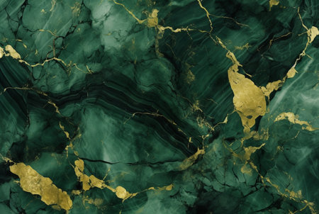 Luxury green gold marble texture background. generative aiの素材