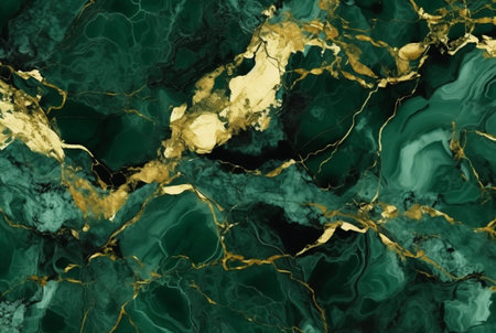 Luxury green gold marble texture background. generative aiの素材