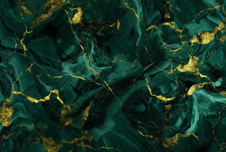 Luxury green gold marble texture background. generative aiの素材