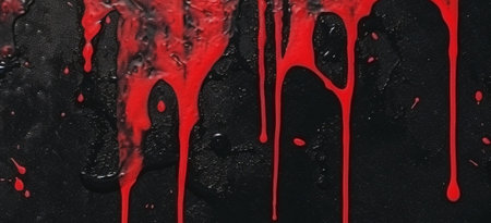 black cement texture background with red watercolor,creepy background. generative aiの素材