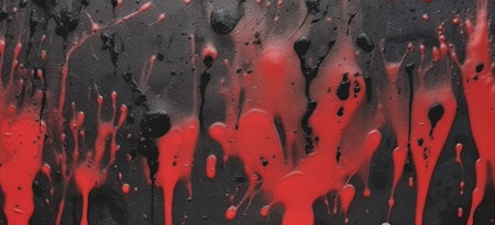 black cement texture background with red watercolor,creepy background. generative aiの素材