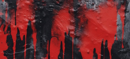 black cement texture background with red watercolor,creepy background. generative aiの素材