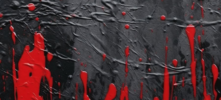 black cement texture background with red watercolor,creepy background. generative aiの素材
