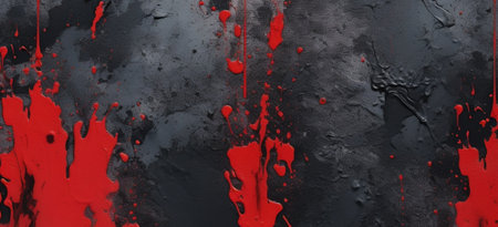 black cement texture background with red watercolor,creepy background. generative aiの素材
