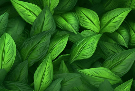 fresh green leaves abstract background. generative aiの素材