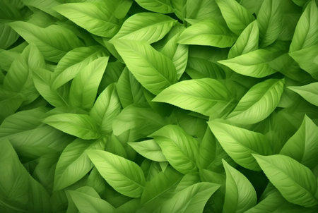 fresh green leaves abstract background. generative aiの素材