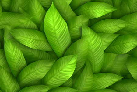 fresh green leaves abstract background. generative aiの素材
