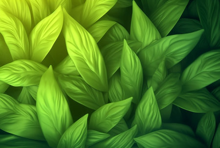 fresh green leaves abstract background. generative aiの素材