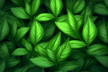 fresh green leaves abstract background. generative aiの素材