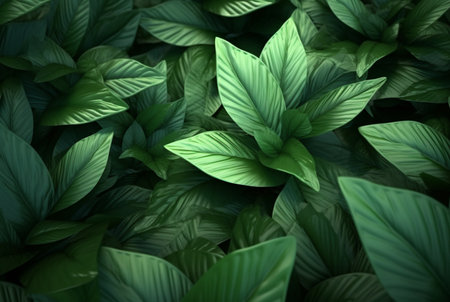 fresh green leaves abstract background. generative aiの素材