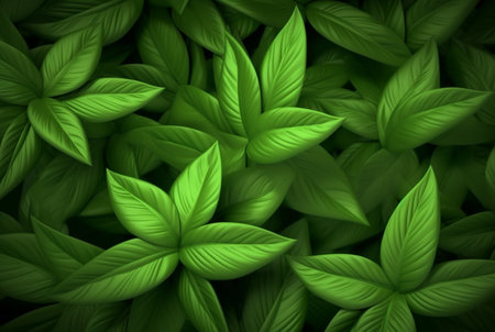 fresh green leaves abstract background. generative aiの素材