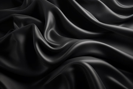 luxury black fabric background. generative aiの素材