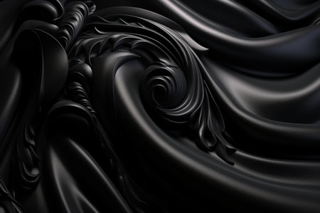luxury black fabric background. generative aiの素材