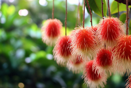 fresh rambutan fruit on the tree. generative aiの素材
