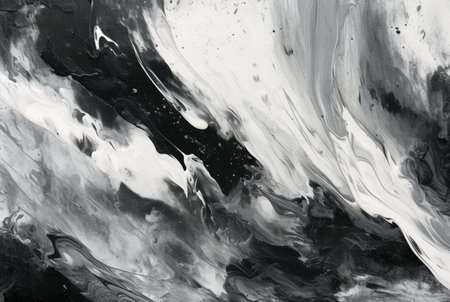 abstract hand painted black and white background. generative aiの素材