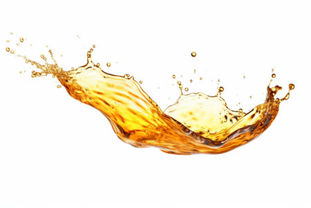 clear oil splash isolated on white background. generative aiの素材