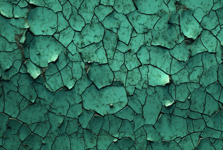 cracked green cement texture background. generative aiの素材